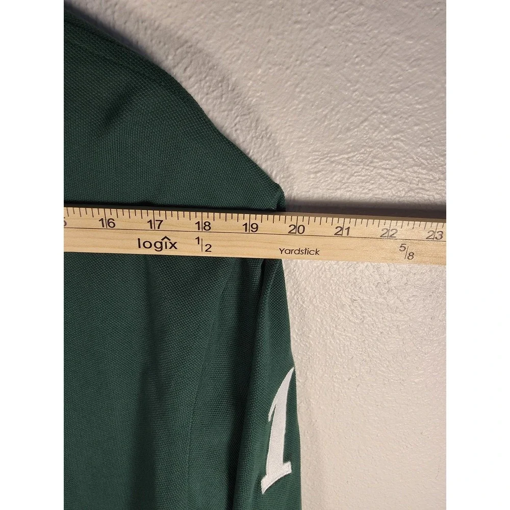 Polo Ralph Lauren Long Sleeve Big Pony Crest Green Rugby Shirt Men's Size 2XL